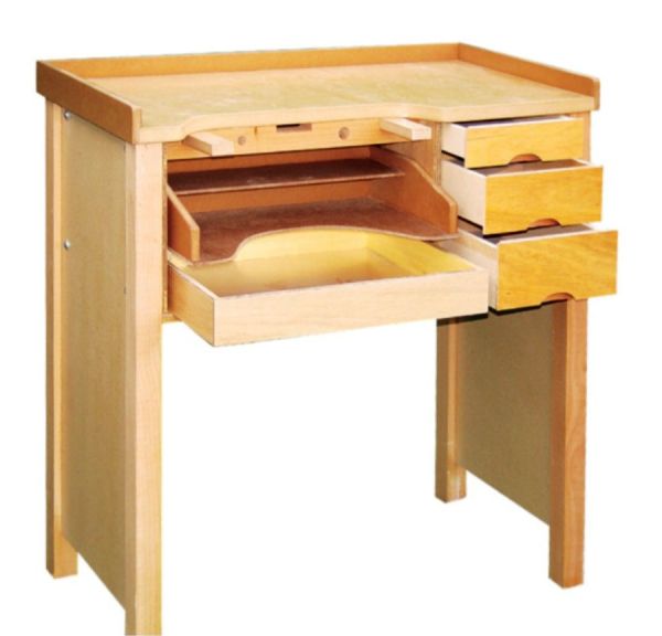 Single Wooden Jewelers Bench