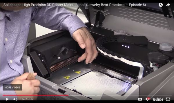 Solidscape High Precision 3D Printer Maintenance Jewelry Best