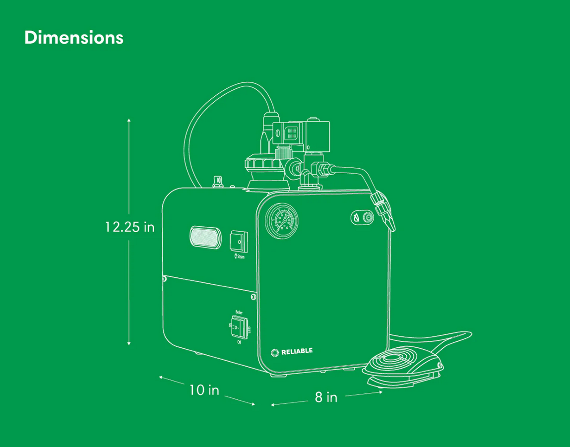 Reliable 5100CJ - 2.2L Jewelry Steam Cleaner